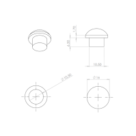 ECO Round, Embout de finition pour tube Ø16mm