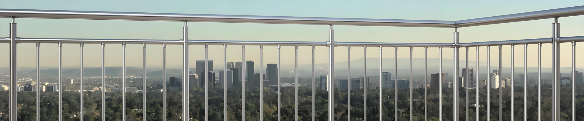 Garde-corps à tubes verticaux